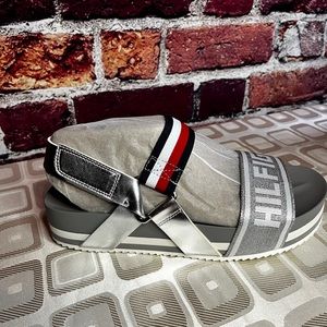 Tommy Hilfiger Strap Wedge Sandals Size 9